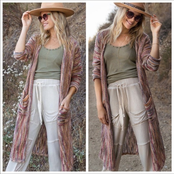 Boho Chic Long Open Cardigan NEW - Picture 11 of 16